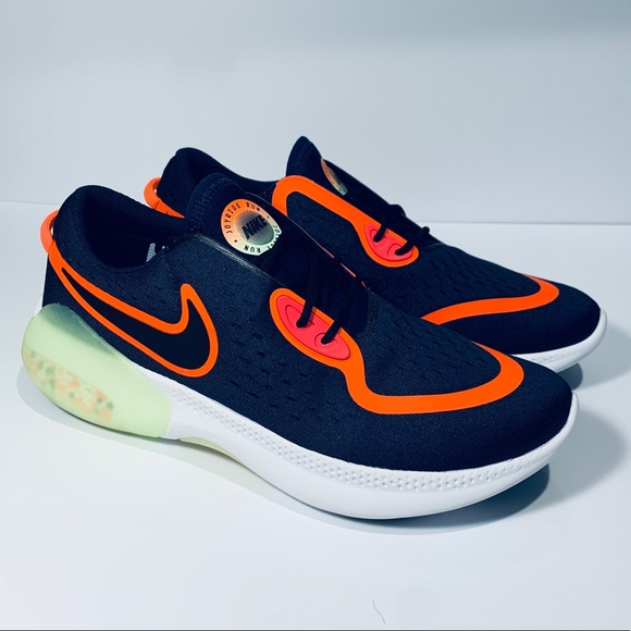 nike navy blue and orange shoes